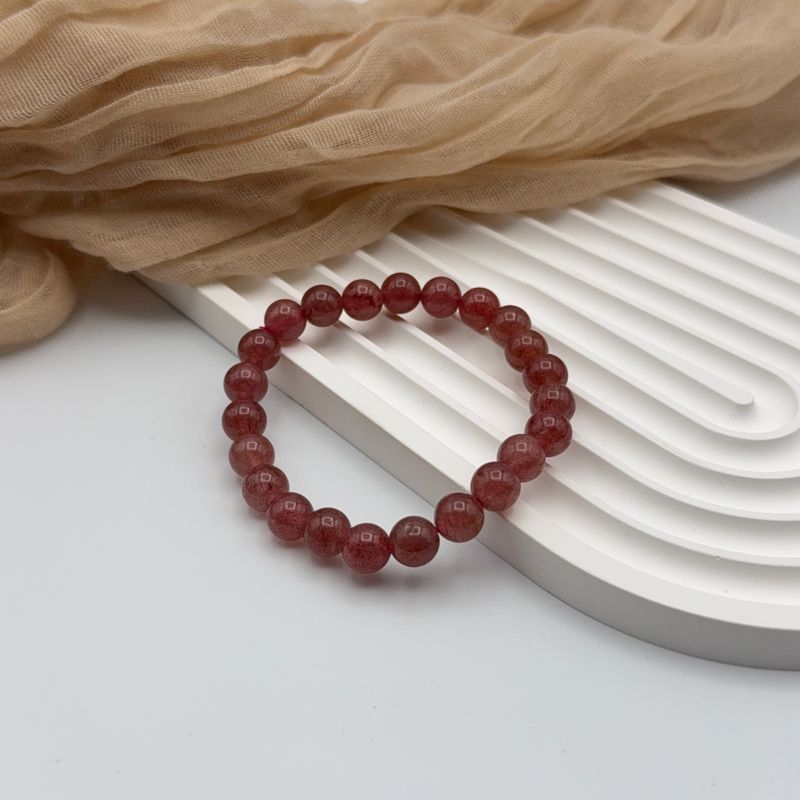 Erdbeerquarz Armband 8 mm