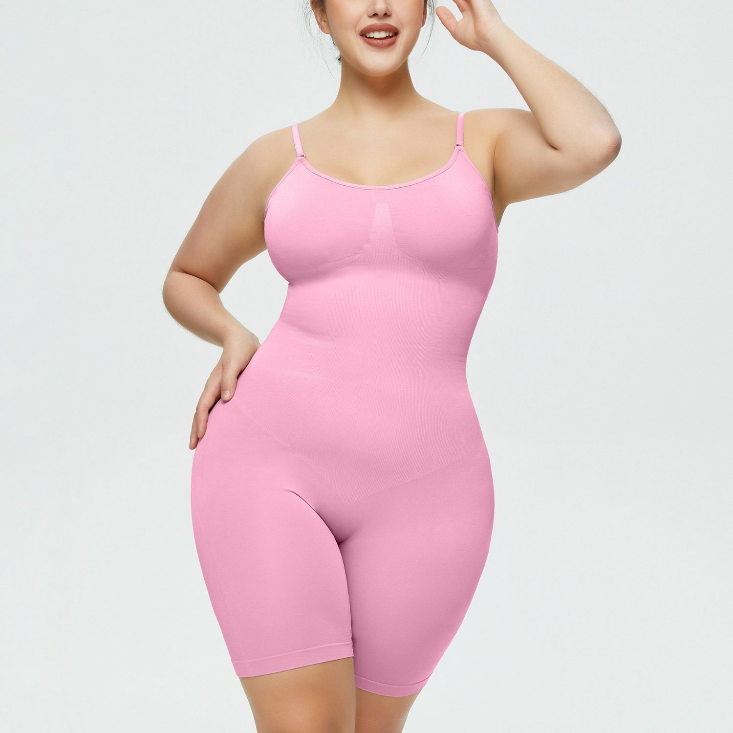 Mid Thigh Jumpsuit - Pink