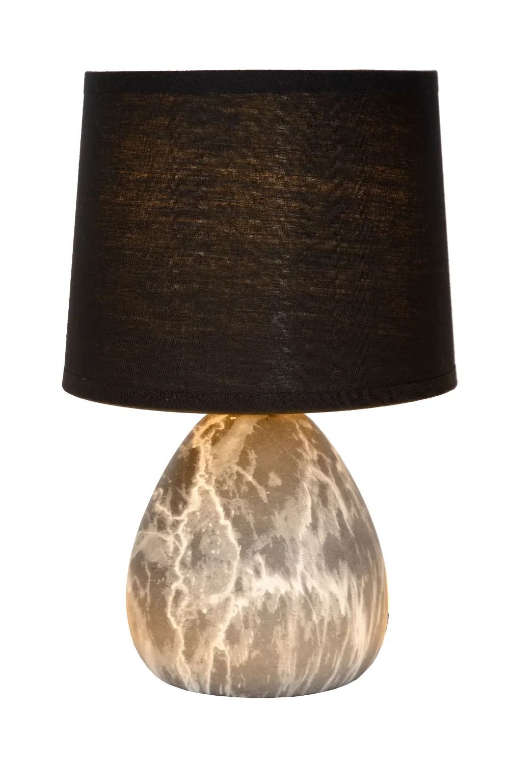 MARMO Tischleuchte Ø 16 cm  1 x E14 Marmor / Schwarz