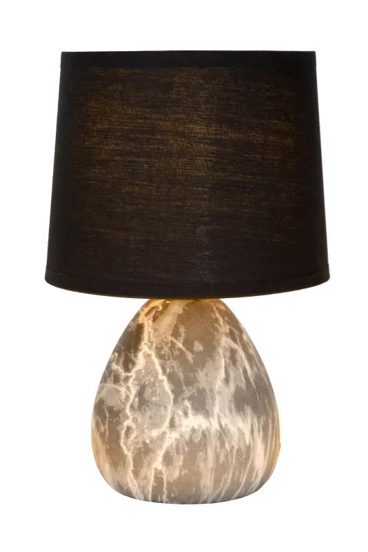MARMO Tischleuchte Ø 16 cm  1 x E14 Marmor / Schwarz