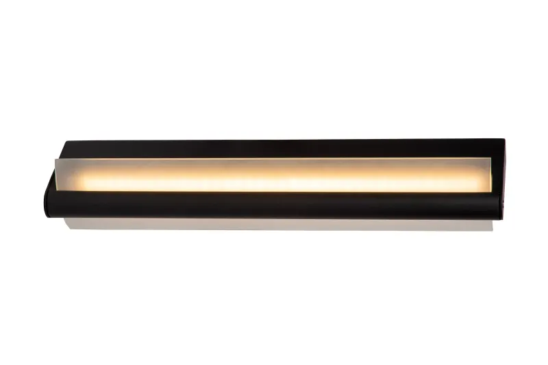 WANDA Wandleuchte Badezimmer IP44, 15W LED, 3000K, 700lm, Schwarz
