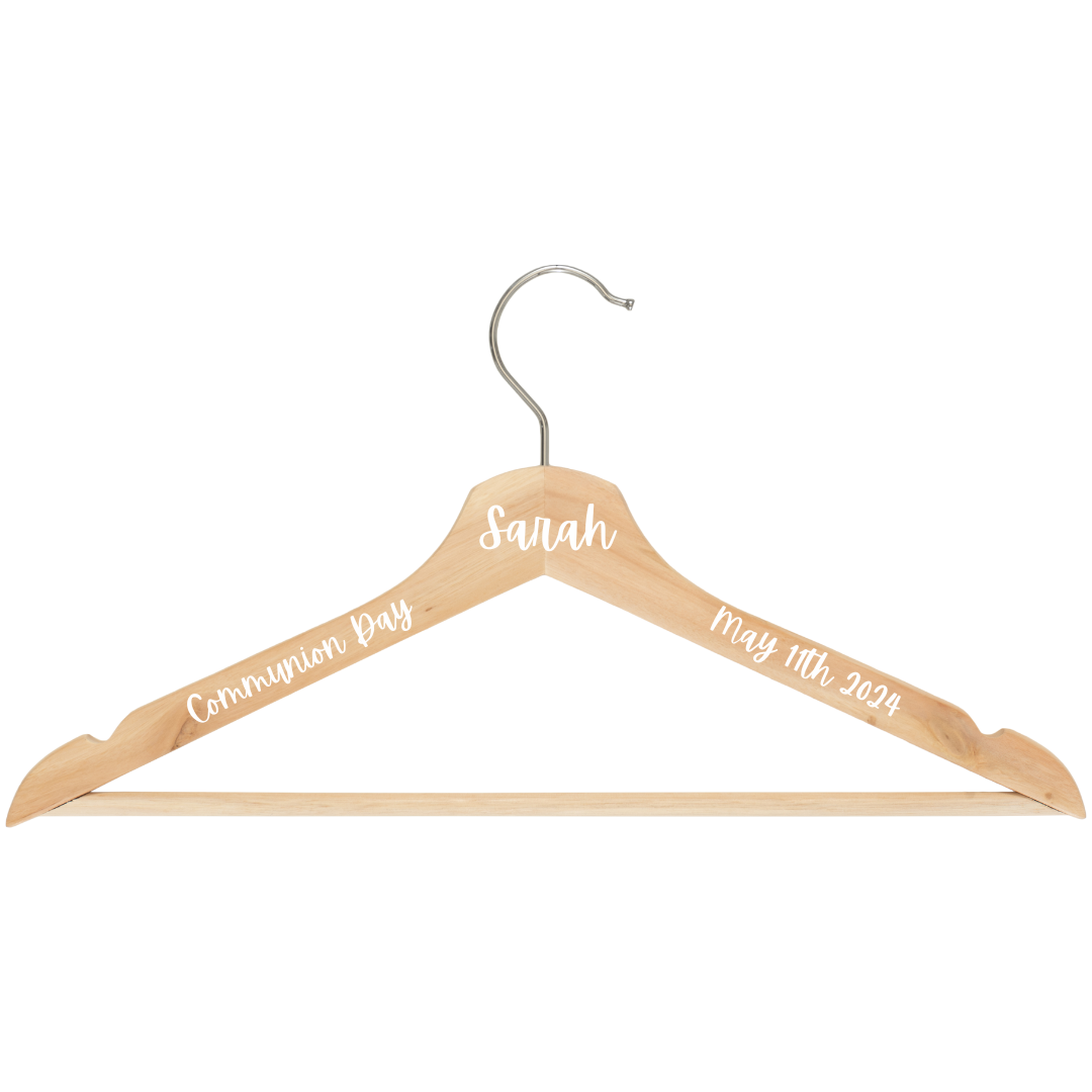 Clothes Hanger Decals - Name, role/occasion &amp; date