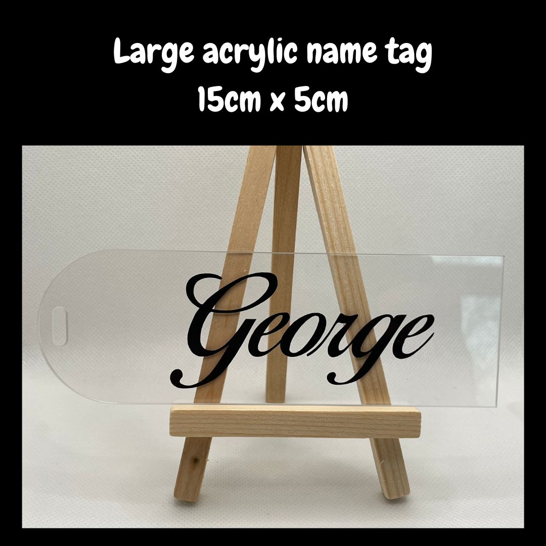 Personalised Acrylic Name Tag - Large