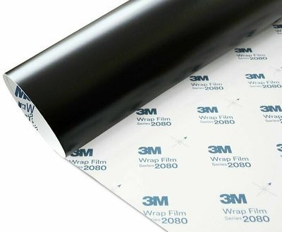 3M™ Wrap Film 2080 Autofolie schwarz matt M12 Matte 1m x 1.52m