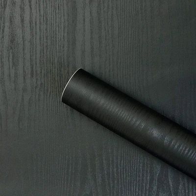 Bodaq Folie LS106 / Küchenfolie / Premium Dekorfolie Schwarz Holzoptik Matt