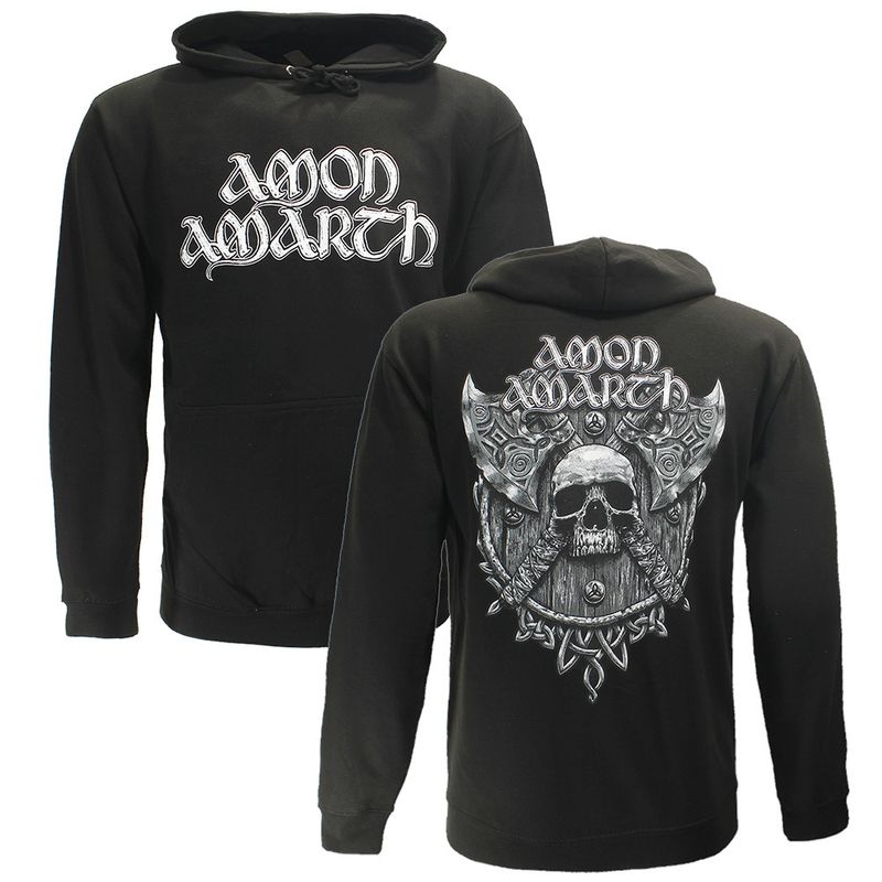 Amon Amarth Gray Skull Hoodie Sweater