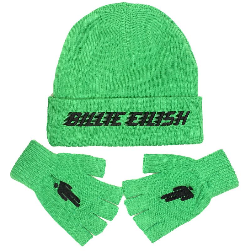 Billie Eilish Hat with Gloves Set
