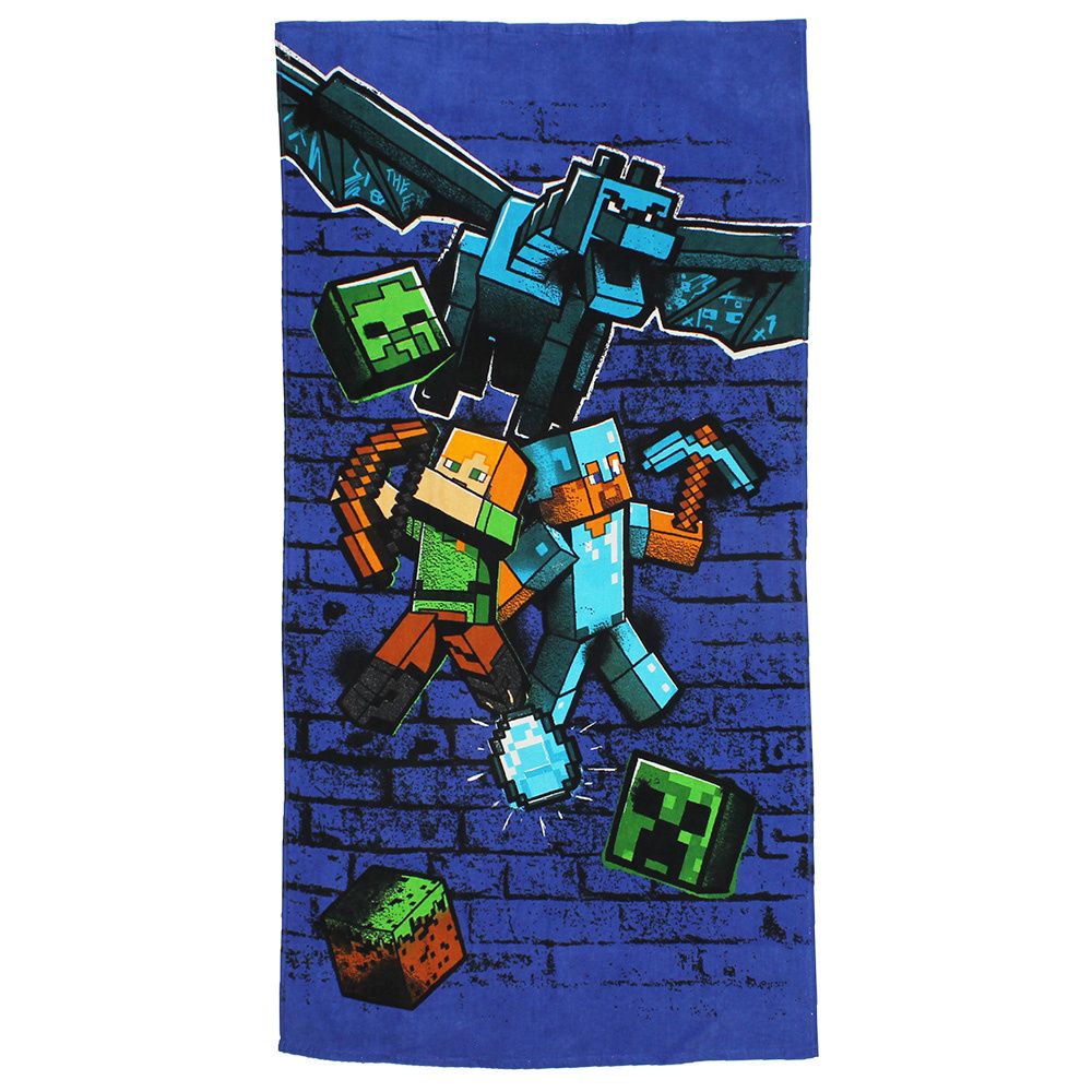 Minecraft Ender Dragon Attack Bath Towel Beach Towel