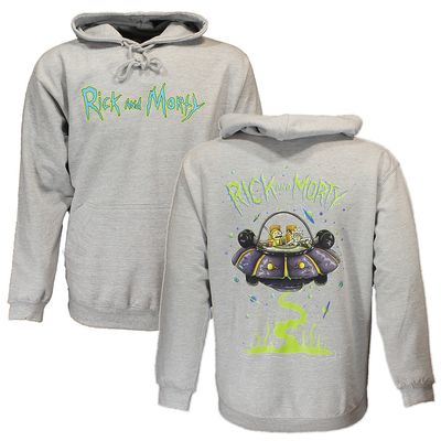 Rick and Morty Sweater Spacecruiser Pullover Hoodie Gray