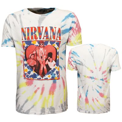 Nirvana Heart Colored Dip Dye T-Shirt