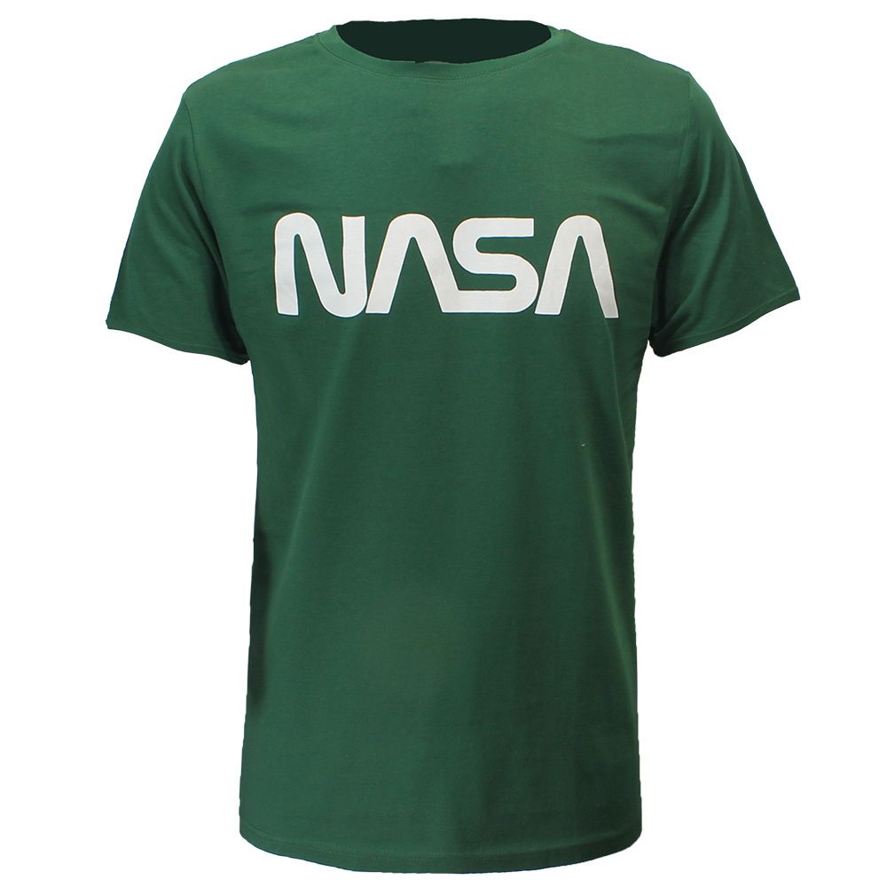 NASA T-Shirt Green White Logo