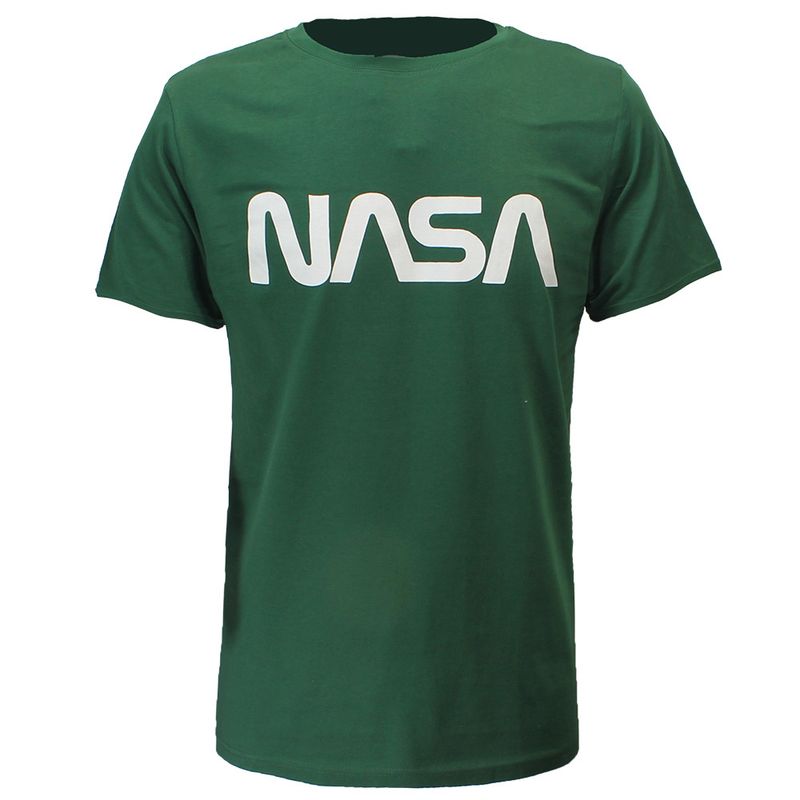 NASA T-Shirt Green White Logo