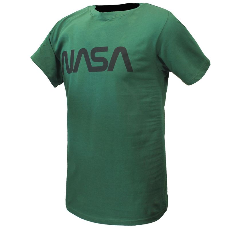 NASA T-Shirt Green Black Logo