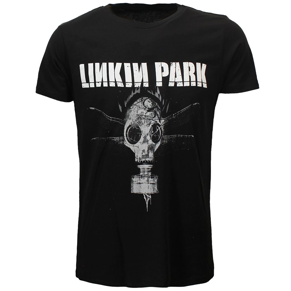 Linkin Park Dragon Fly Gas Mask T-Shirt Black