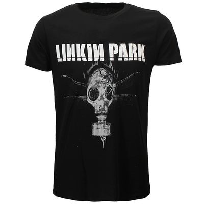 Linkin Park Dragon Fly Gas Mask T-Shirt Black
