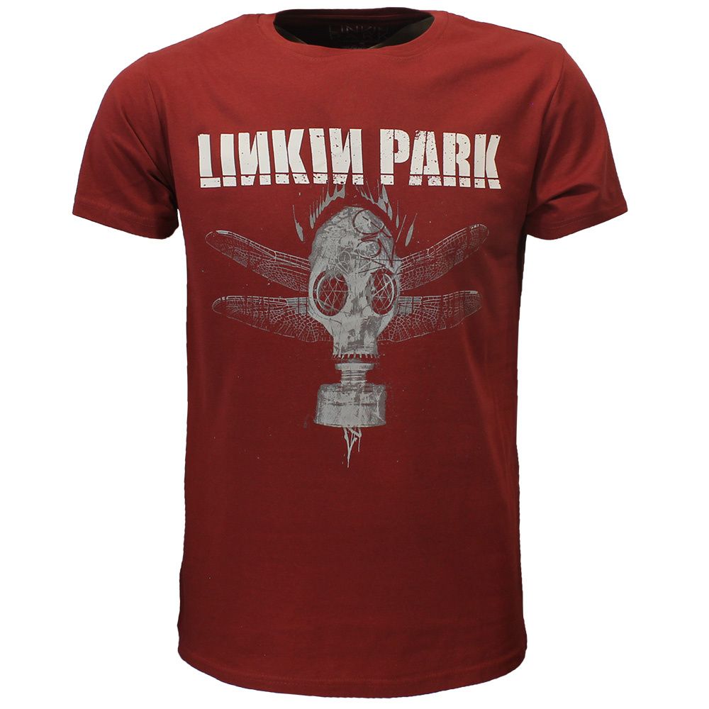 Linkin Park Dragon Fly Gas Mask T-Shirt Red