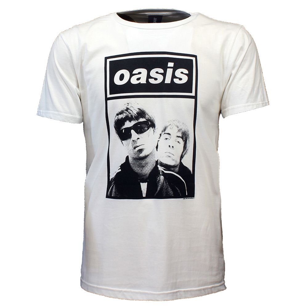 Oasis Liam and Noel Photo T-Shirt White