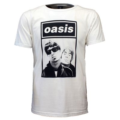 Oasis Liam and Noel Photo T-Shirt White