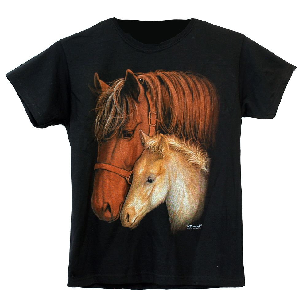 Horse Mare Foal Kids T-Shirt