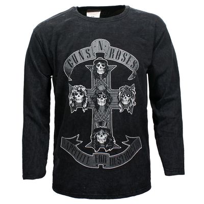 Guns N' Roses Cross Dip Dye Longsleeve T-Shirt