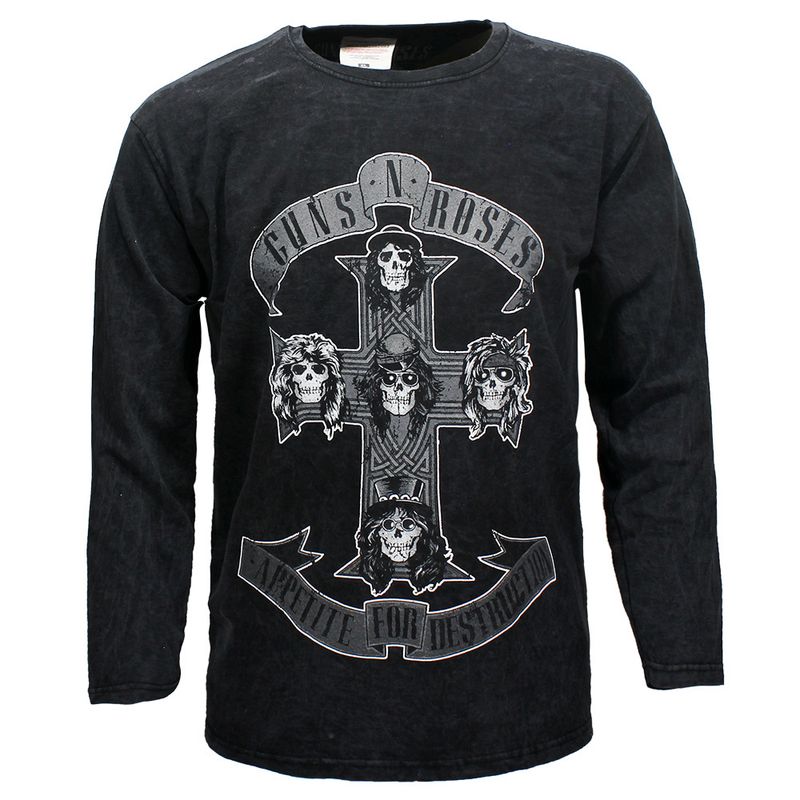 Guns N' Roses Cross Dip Dye Longsleeve T-Shirt