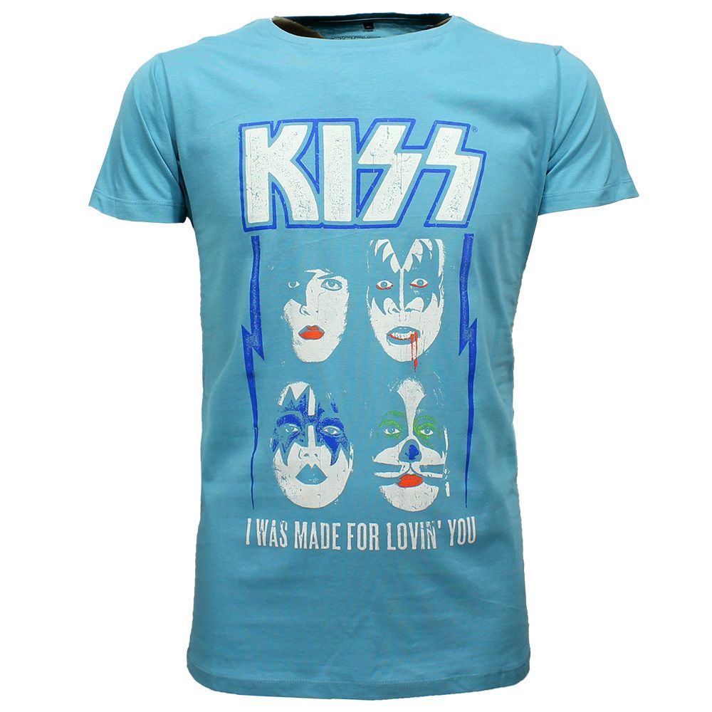 KISS I Was Made For Lovin' You T-Shirt Blue