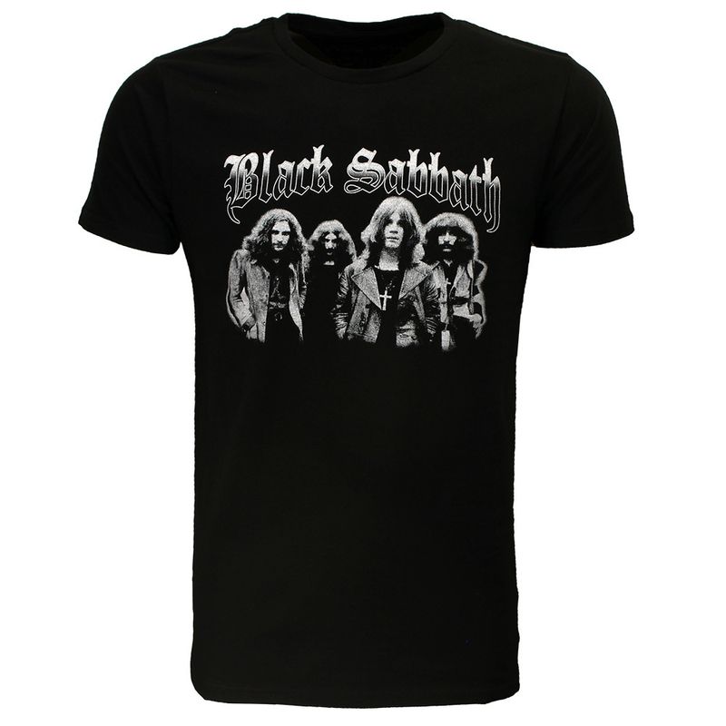 Black Sabbath Black White Photo T-Shirt