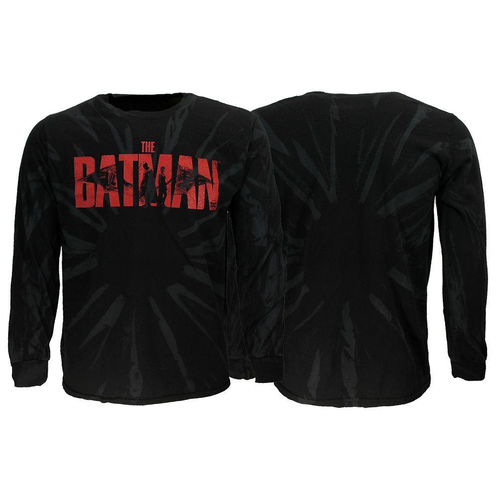 Batman Logo Dip Dye Long Sleeve T-Shirt