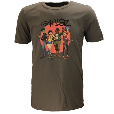 Gorillaz Group Circle Rise T-Shirt