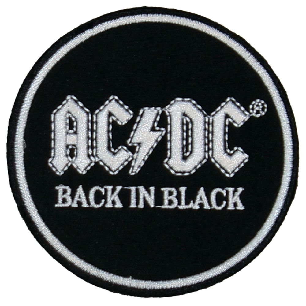 AC/DC Back In Black Circle Patch