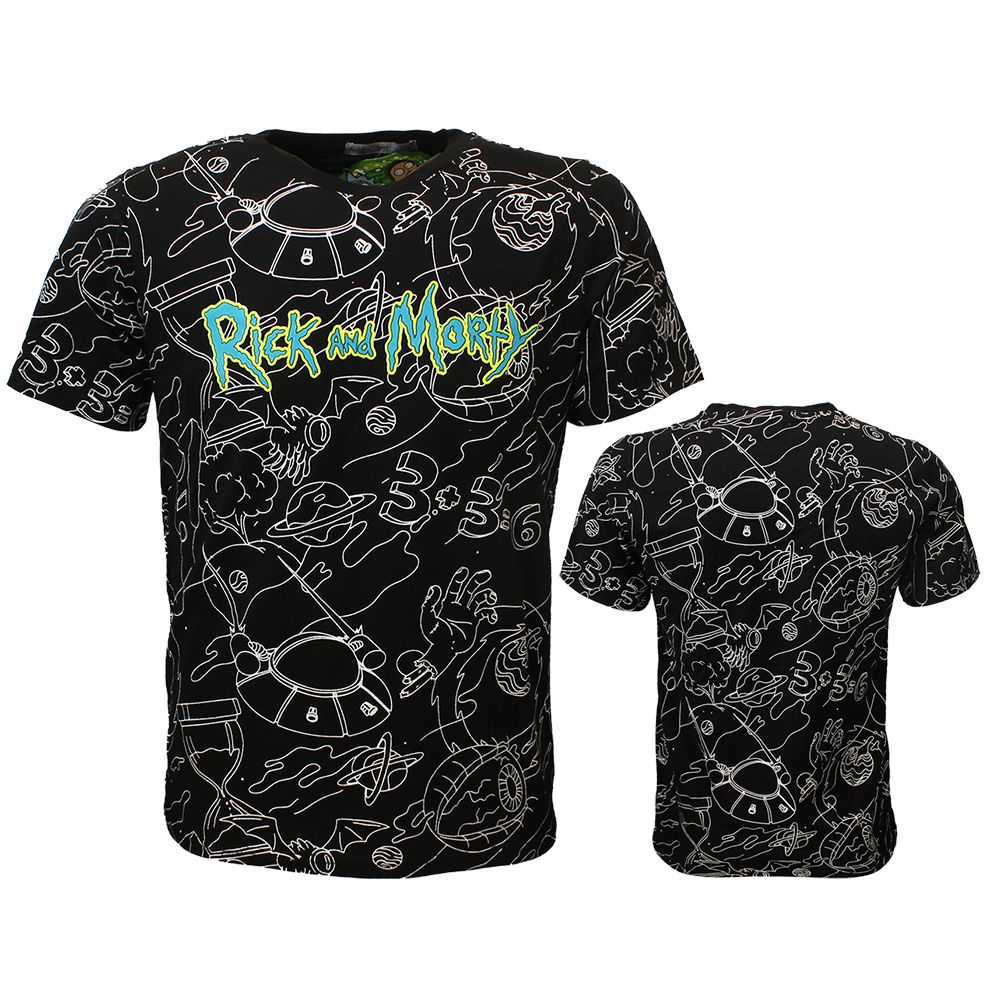 Rick and Morty Parallel Universe T-Shirt Black