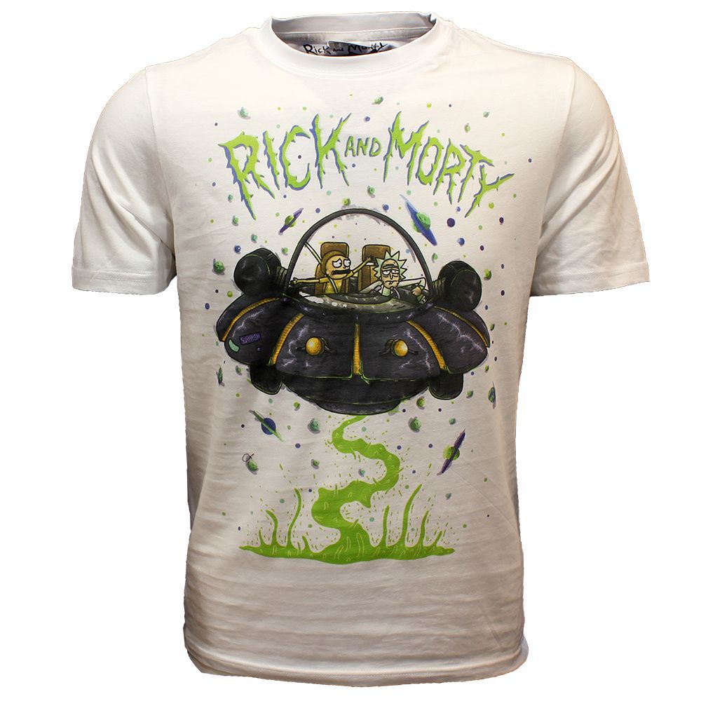 Rick and Morty Spaceship T-Shirt White