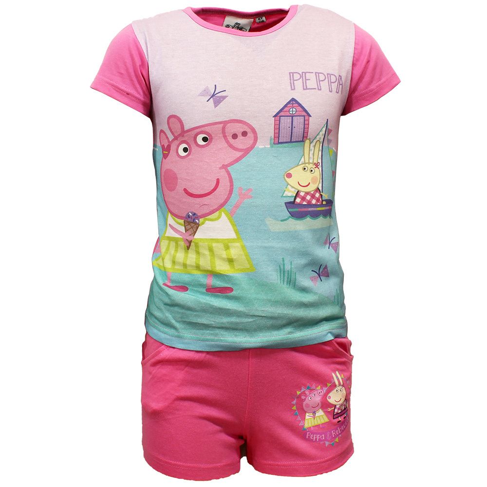 Peppa Pig Summer Set Pajama Set Dark Pink