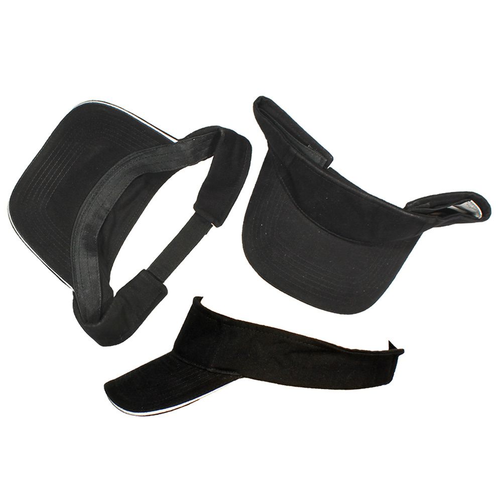 Sun visor Black Basic Blanco - Package 3 pieces