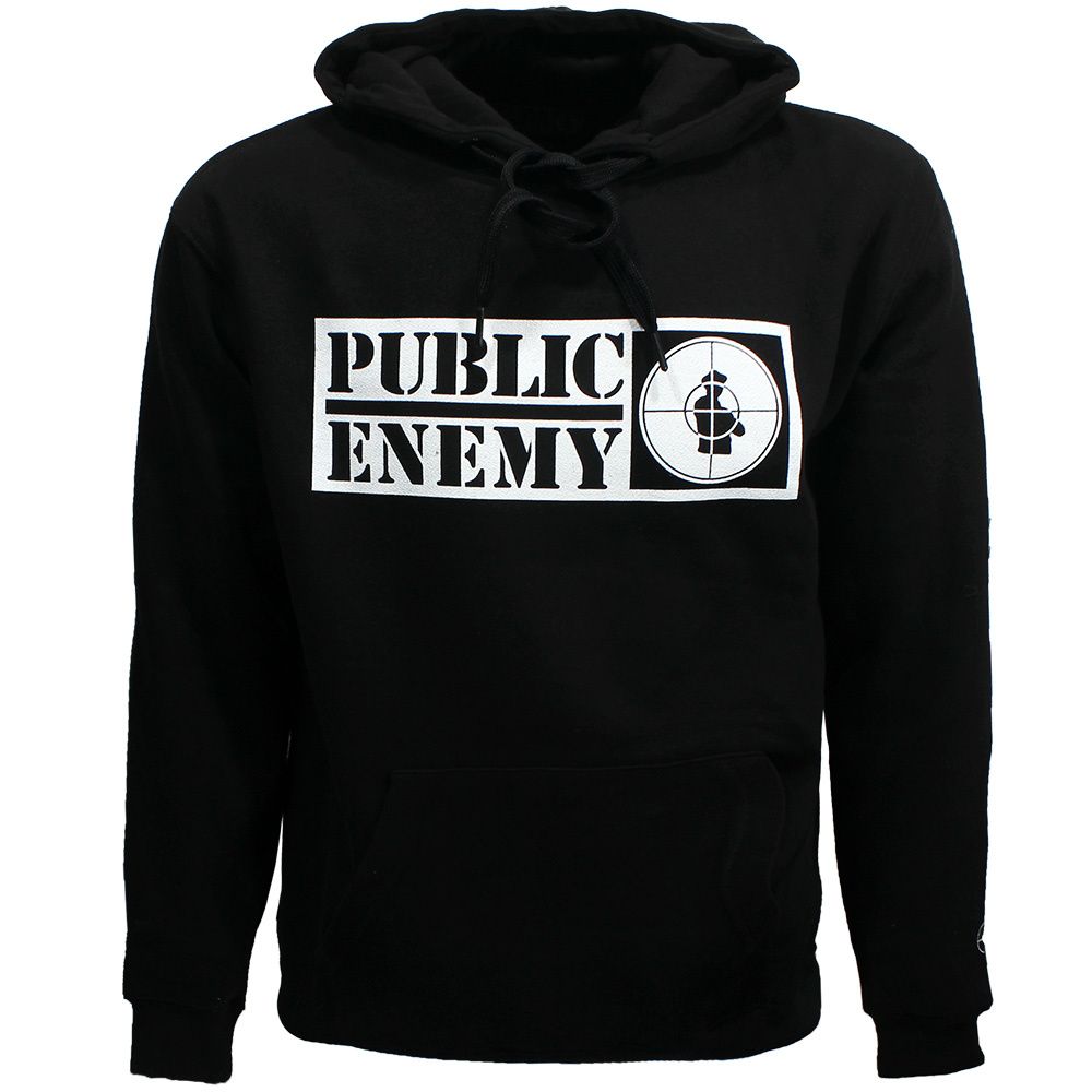 Public Enemy Crosshairs Logo Sleeve Print Hoodie Sweater