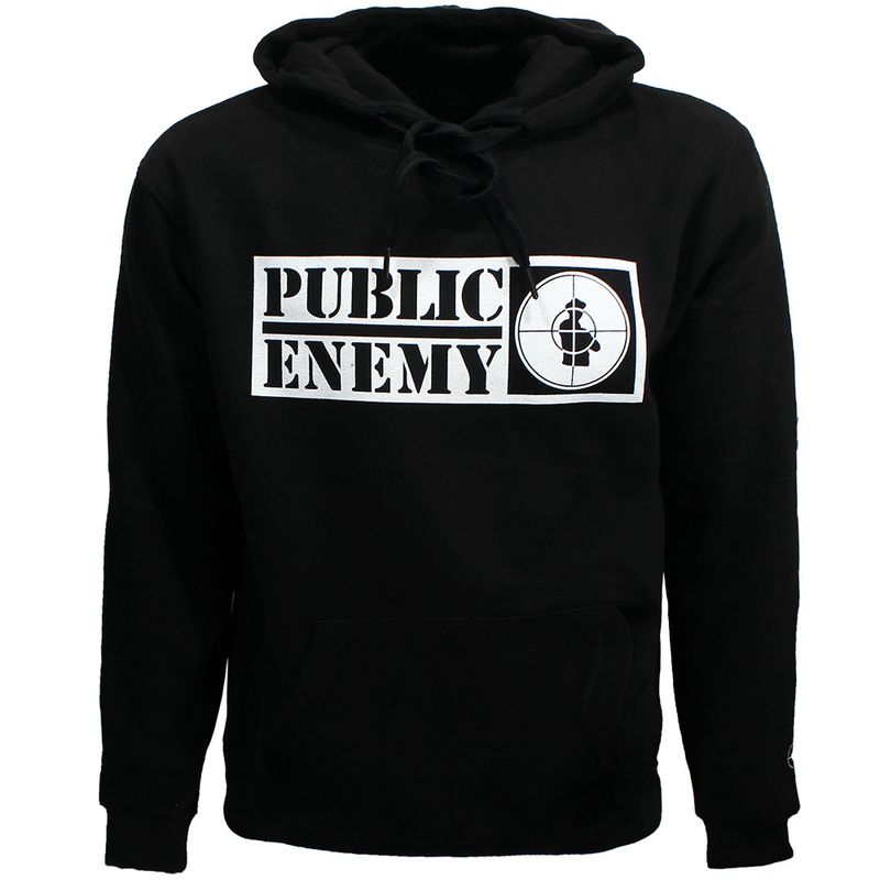 Public Enemy Crosshairs Logo Sleeve Print Hoodie Sweater