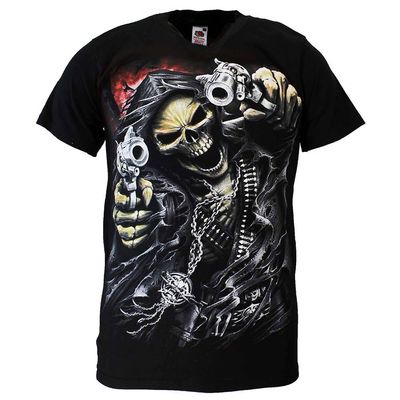 Reaper Skull T-Shirt 'Two Guns'