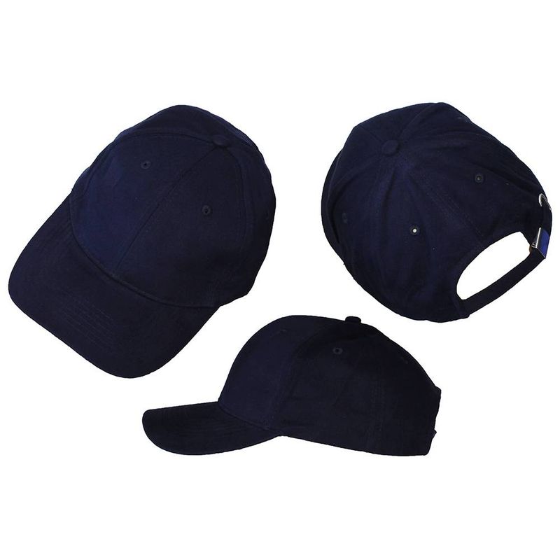 Basic Blank Cap Dark Navy Blue 3 Pieces