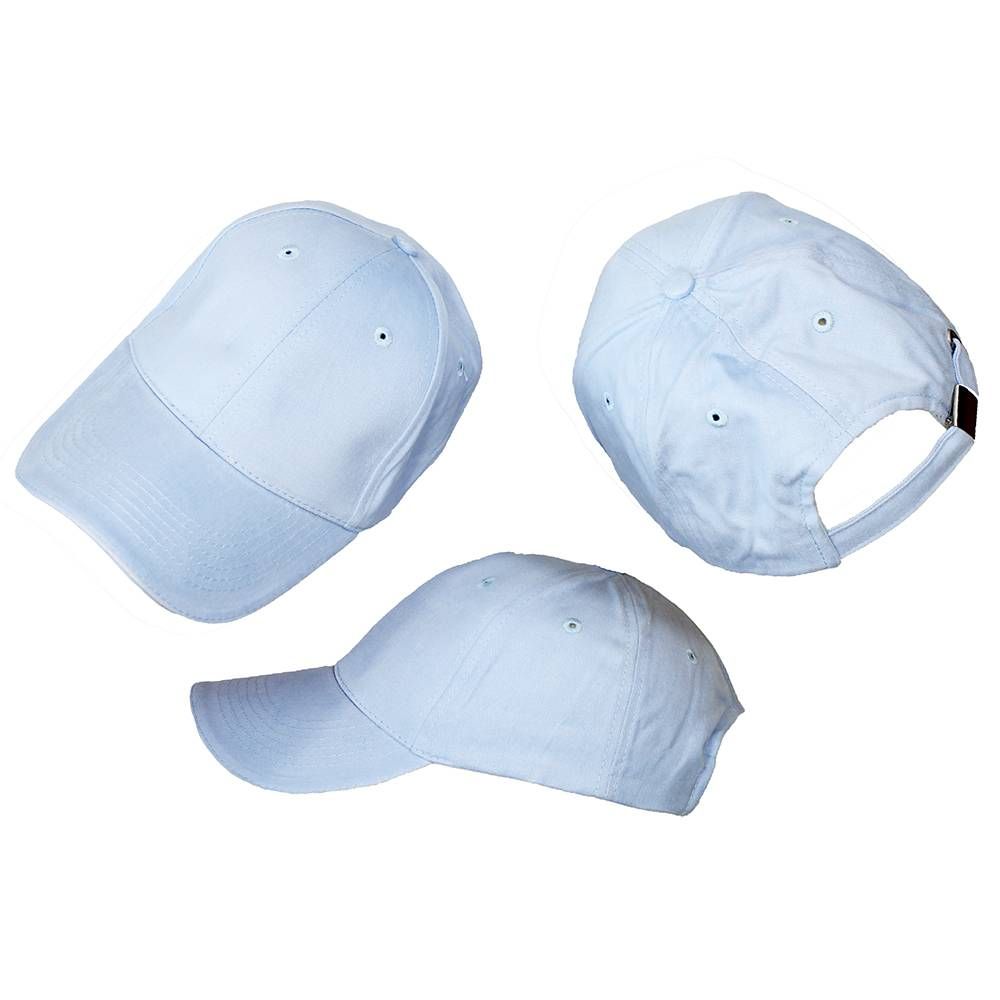 Basic Plain Cap Light Blue 3-Pack