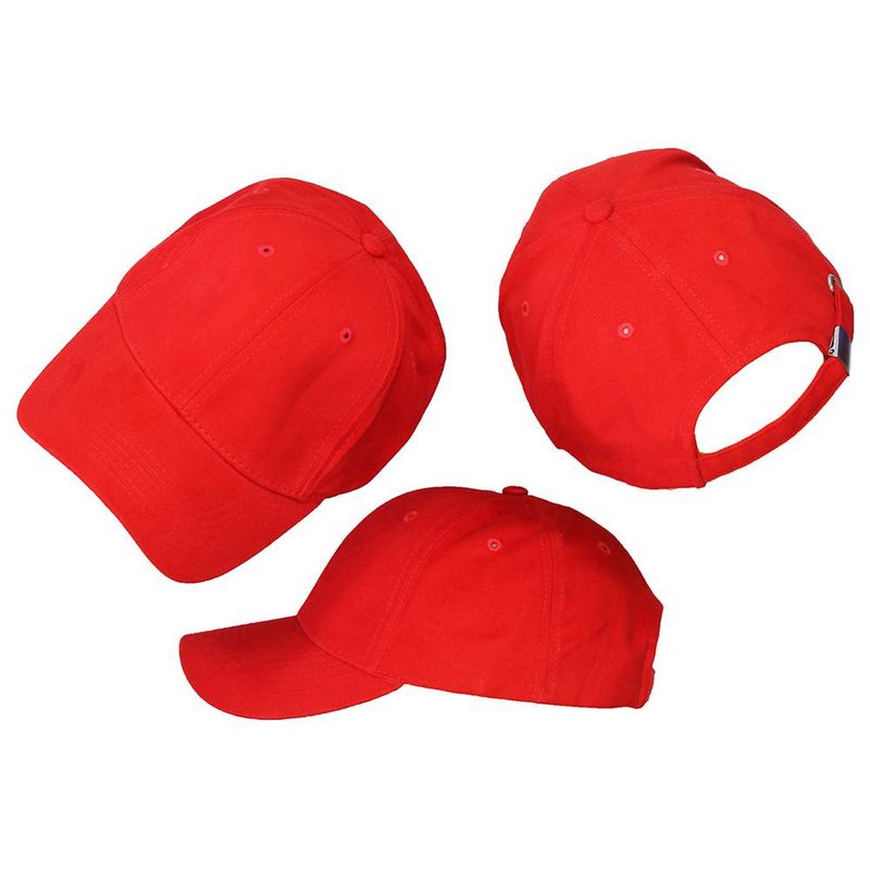 Basic Plain Cap Red 3-Pack