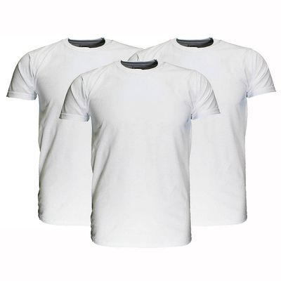 Fruit Of The Loom Plain Basic Cotton T-Shirts 3 Pieces Package White