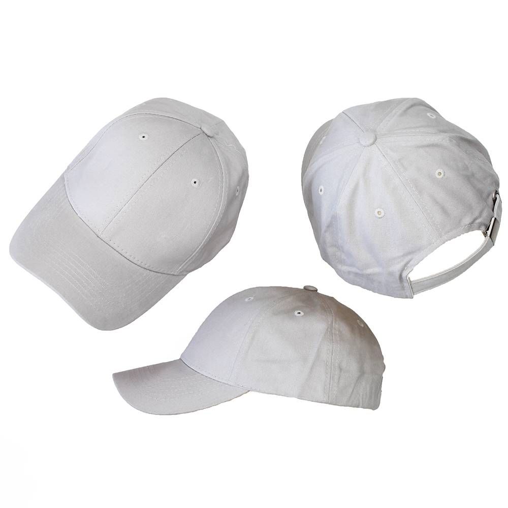 Basic Blank Cap Light Gray 3 Pieces