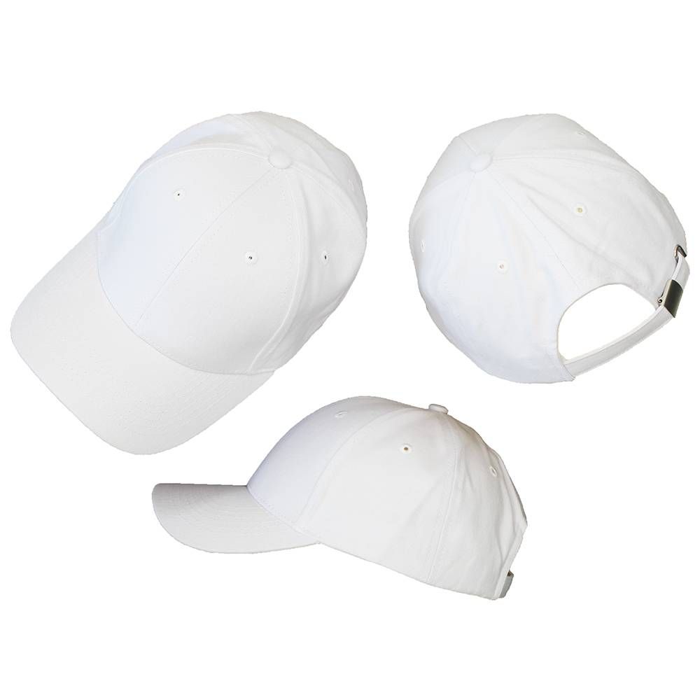 Basic Plain Cap White 3-Pack