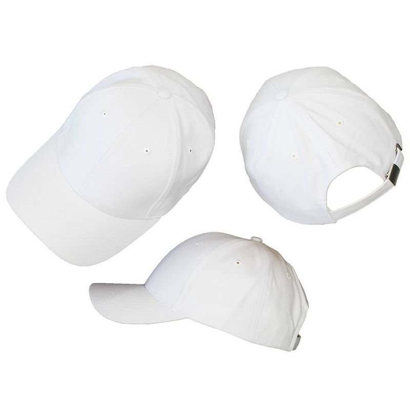 Basic Plain Cap White 3-Pack