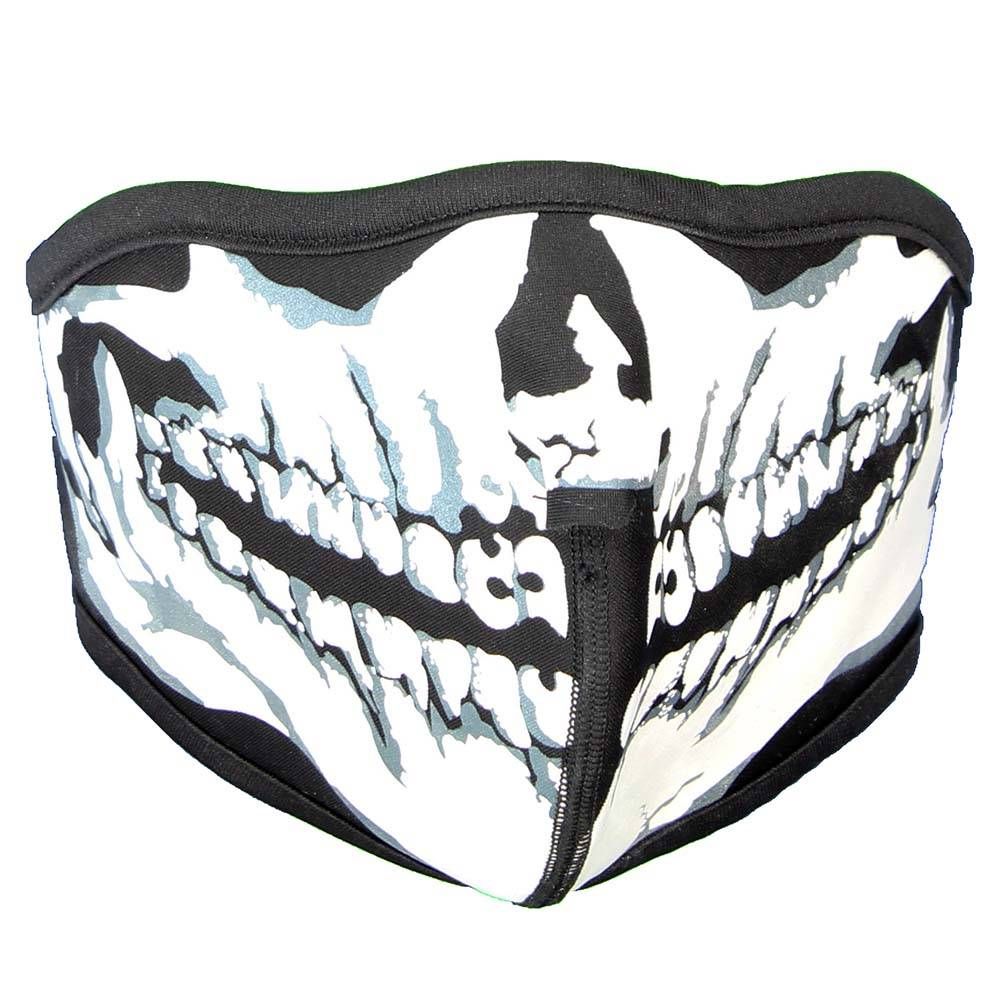 Facemask Mouth Cap Skull Print/Black