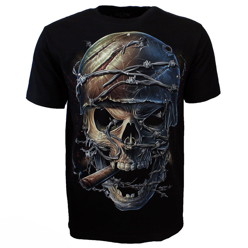 Pierced Skull Rock 3D Glow in the Dark T-Shirt