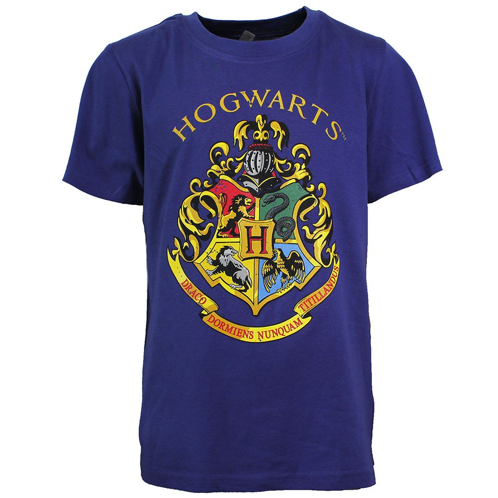 Harry Potter Hogwarts Emblem Kids T-Shirt Blue