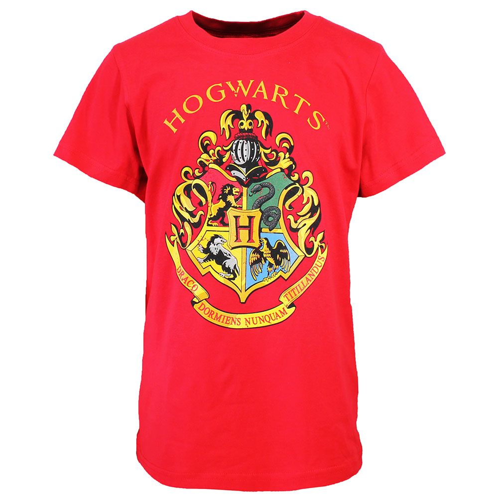 Harry Potter Hogwarts Emblem Kids T-Shirt Red