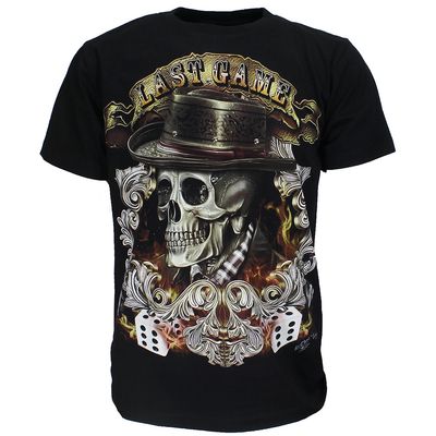 Last Game  Skull 3D Glow in the Dark T-Shirt