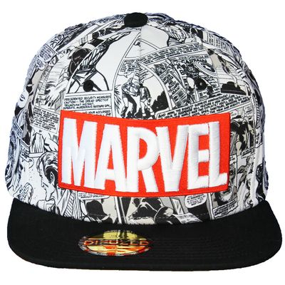Marvel Comics klassische rot-weiße Logo-Snapback-Kappe Pet